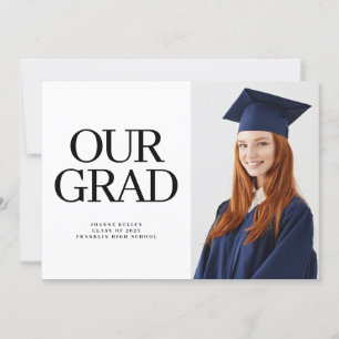 UNSERE GRAD Typografie 2 Foto Graduate Einladung