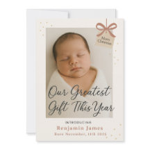 Unsere größte Geschenk-Weihnachtskarte zur Babynam