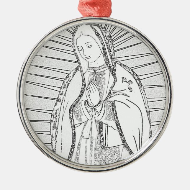 unsere Guadalupe Ornament Aus Metall (Vorne)