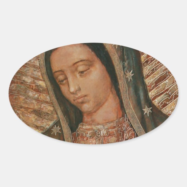 unsere Guadalupe Ovaler Aufkleber (Vorderseite)