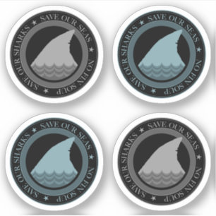 Unsere Haifischpackung 4 rett Aufkleber