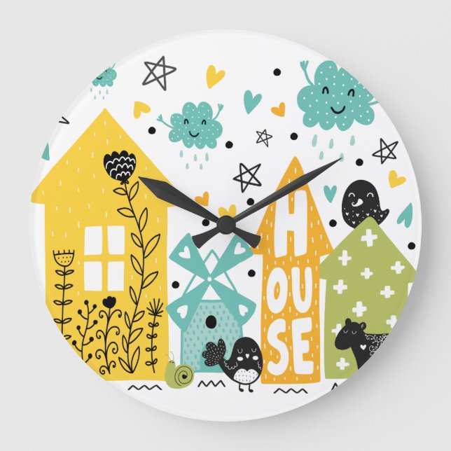 Unsere Haus-Uhr Große Wanduhr (Vorderseite)