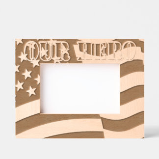 Unsere Held-Amerikanische Flagge Geätzte Rahmen