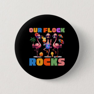 Unsere Herde rockt Flamingo Sommerferien Familie M Button