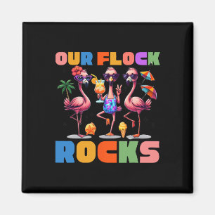 Unsere Herde rockt Flamingo Sommerurlaub Familie M Magnet