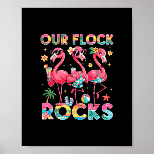 Unsere Herde rockt Flamingo Sommerurlaub Familie M Poster