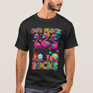 Unsere Herde rockt Flamingo Sommerurlaub Familien- T-Shirt