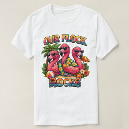 Unsere Herde rockt Lustiger Flamingo Tropical T-Shirt