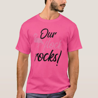 Unsere Herde rockt rosa Flamingo Unsere Herde rock T-Shirt