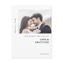 Unsere Herzen sind voller Foto Hochzeit Vielen Dan