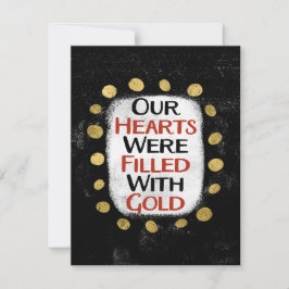 Unsere Herzen waren Gold Grußkarte Karte