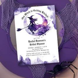 Unsere Hexe wird Lila Brautparty ersticken Einladung