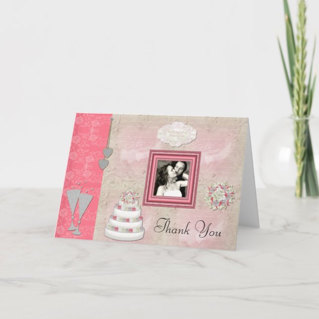 Unsere Hochzeit danke Ihnen Foto Rahmen (Vorderseite)