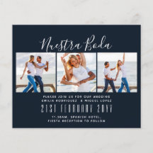 Unsere Hochzeit Foto-Collage Hochzeits-EINLADUNG