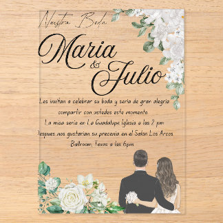 Unsere Hochzeit/Our Wedding Acryleinladungen