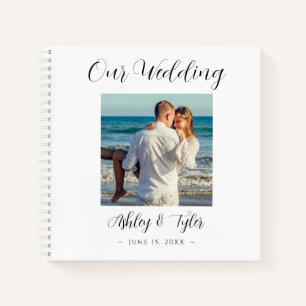 Unsere Hochzeit, Schrift Namen, Datum, Foto-Gästeb Notizbuch