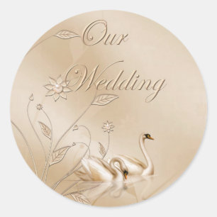 Unsere Hochzeits-Aufkleber Runder Aufkleber