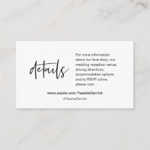 Unsere Hochzeitsdetails, moderne Kalligraphie
