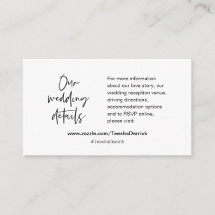 Unsere Hochzeitsdetails, Website, UAWG, Eintrittsk Begleitkarte