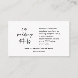 Unsere Hochzeitsdetails, Website, UAWG, Eintrittsk Begleitkarte