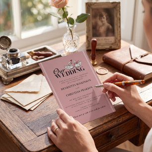 Unsere Hochzeitsschwäne Süße Romantische Rosa Einl Einladung