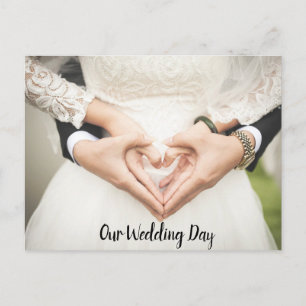 Unsere Hochzeitstags-Einladung Postkarte
