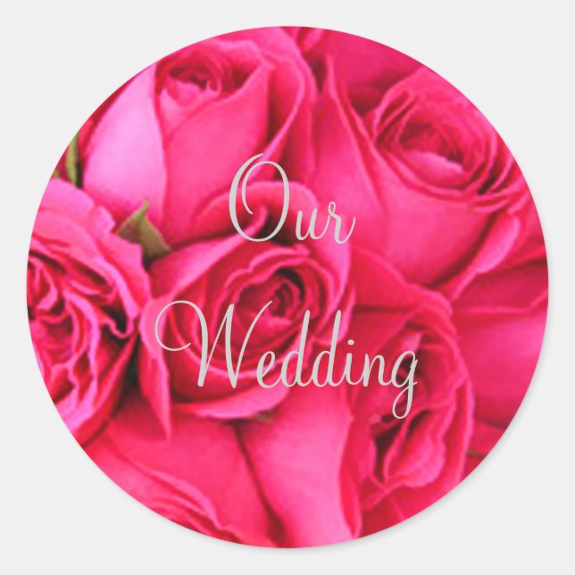 Unsere Hochzeitsticker für Umschlag Aufkleber (Vorderseite)