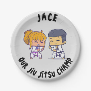 Unsere Jiu Jitsu Champ Birthday Papierplatte Pappteller