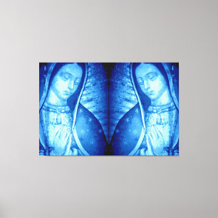 UNSERE KLADY OF GUADALUPE BLUE 2 PANEL REVERSEHEN LEINWANDDRUCK