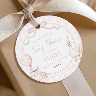 Unsere kleine alberne Gans rosa Schleife Geburtsta Geschenkanhänger