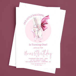 Unsere kleine Ballerina 1. Geburtstag Einladung