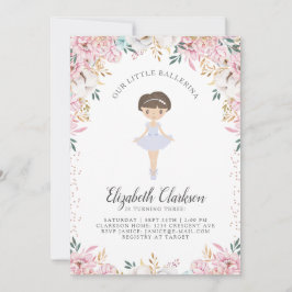 Unsere kleine Ballerina Geburtstagskarte Einladung