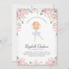 Unsere kleine Ballerina Geburtstagskarte Einladung