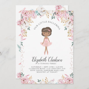 Unsere kleine Ballerina Geburtstagskarte Einladung