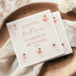 Unsere kleine Ballerina Pink Ballett Geburtstagspa Serviette