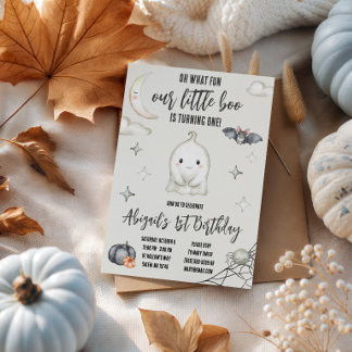 Unsere kleine Bank macht eins! Halloween Einladung