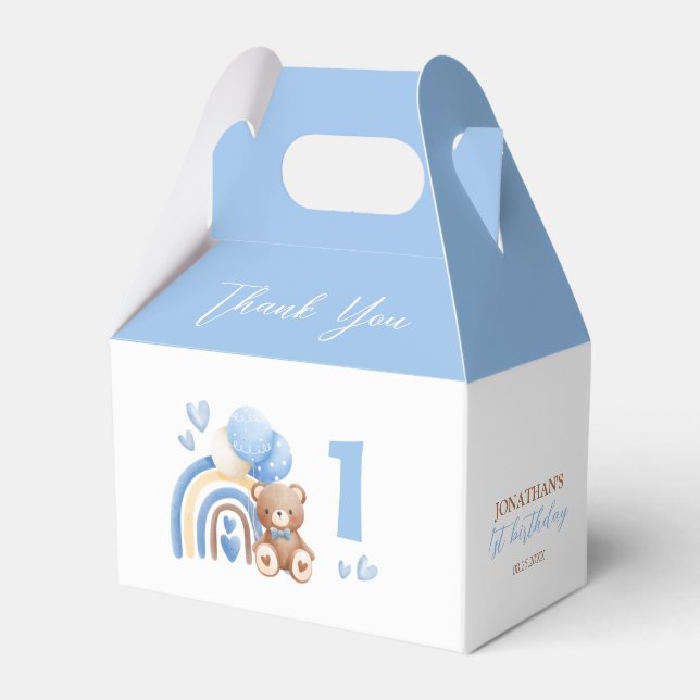 Unsere kleine Bärenballon zum Geburtstag Geschenkschachtel (Vorderseite)