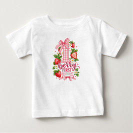 Unsere kleine Beere ist ein Jahr alt Erdbeere 1. G Baby T-shirt
