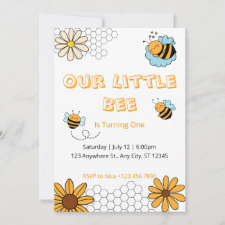 Unsere kleine Bienenstockparty Einladung