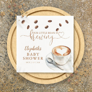 Unsere kleine Bohne braut Kaffee - Baby Shower Serviette