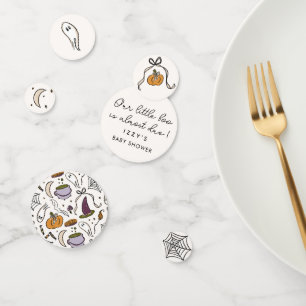 Unsere kleine Boo fast gerade wegen Halloween Baby Konfetti