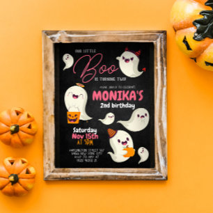 Unsere kleine Boo Girl Halloween-Einladung Einladung