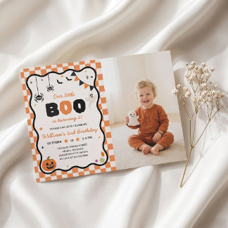 Unsere kleine Boo Halloween Geburtstagseinladung Einladung