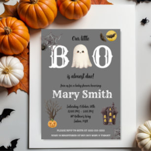 Unsere kleine BOO ist fast fällig! Ghost Baby Show Einladung