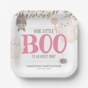 Unsere kleine Boo kommt bald Mädchen Baby-Party Pappteller