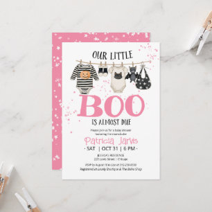 Unsere kleine Boo kommt bald Mädchen Baby Shower Einladung