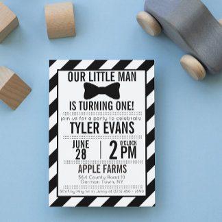 Unsere kleine Bowtie zum Geburtstag Einladung