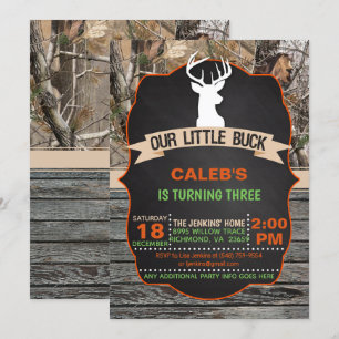 Unsere kleine Buck-Birthday-Einladung - Junge Einladung