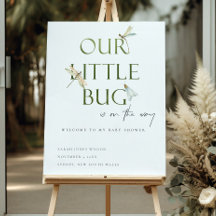 Unsere kleine Bug Green Dragonfly Babydusche Willk