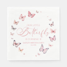 Unsere kleine Butterfly Soft Pink Geburtstagsparty